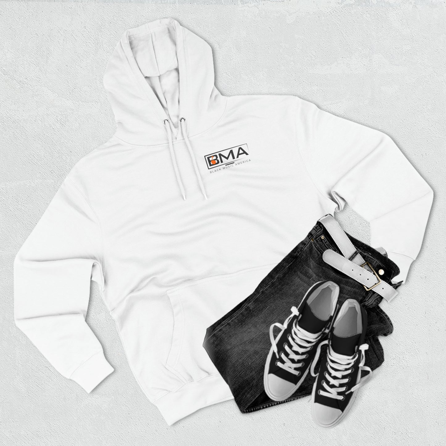 Three-Panel Fleece Hoodie BMA Bongo Back Design