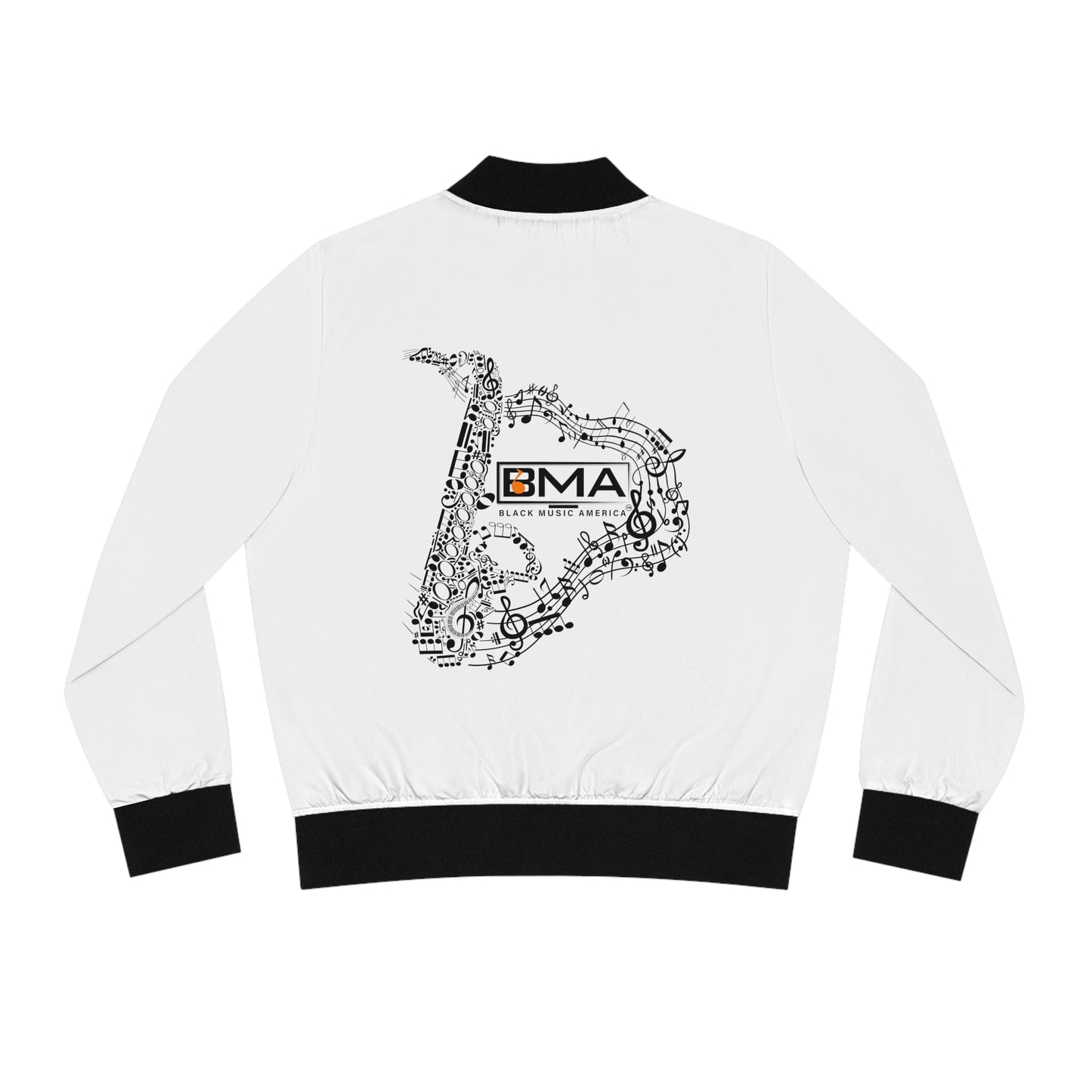 Women's Bomber Jacket BMA Saxophone Back Design