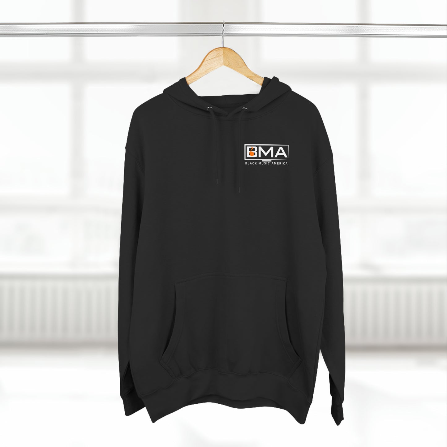 Three-Panel Fleece Hoodie BMA Guitar Back Design